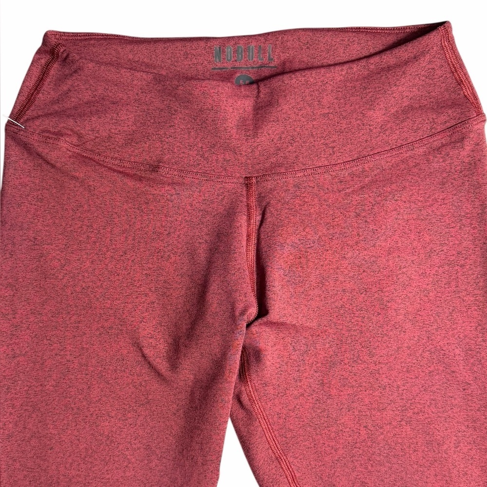 NOBULL Cropped Ankle Leggings Heathered Wine Womens Sz Medium - Picture 6 of 10